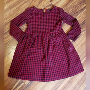 Red & black Buffalo check winter holiday Christmas dress sz 4t old navy girls